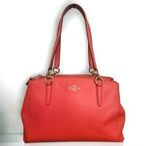 Coach Small Christie Leather Carryall In Pink